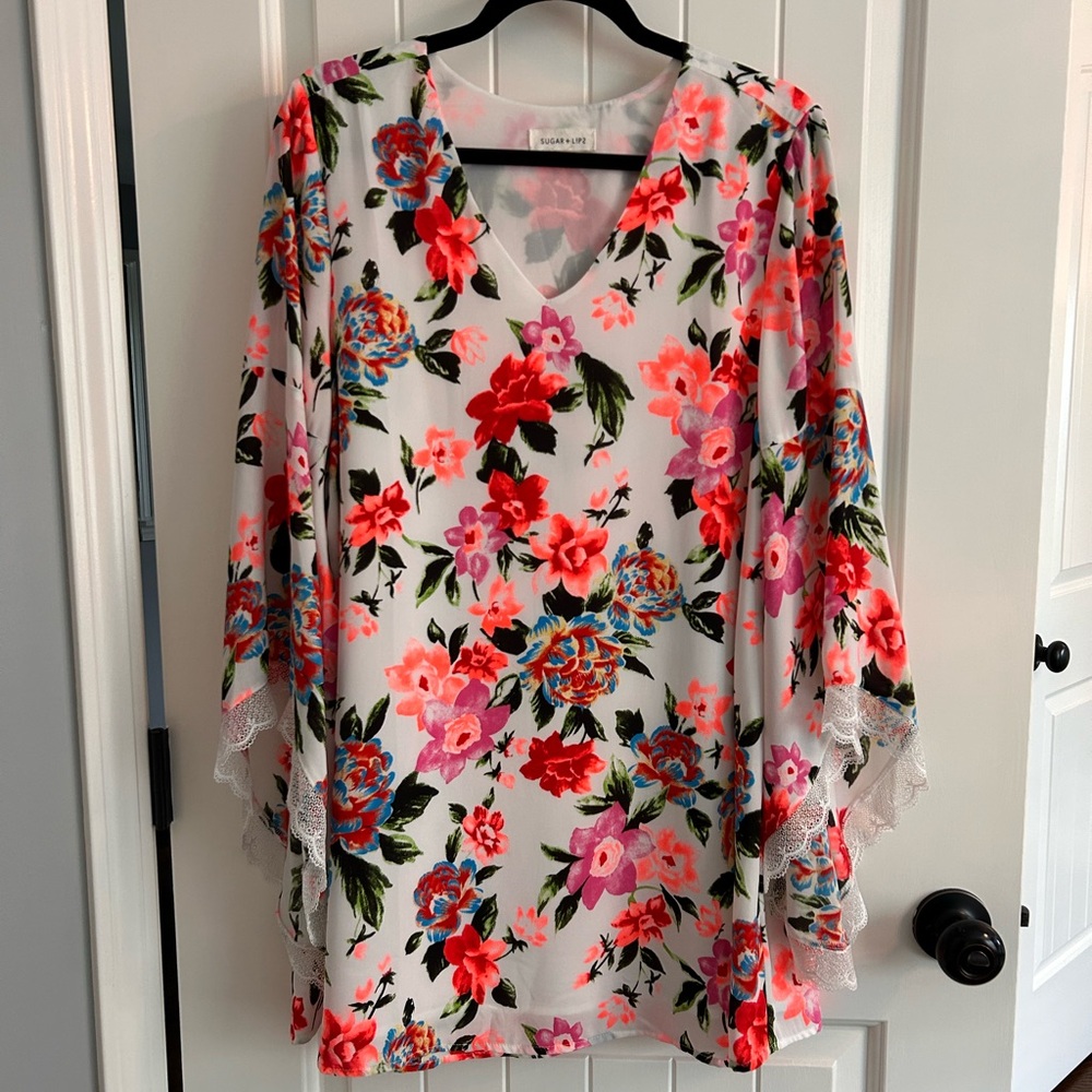Sugar + Lips Floral Dress Medium